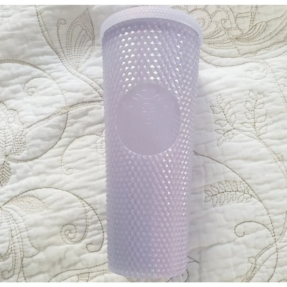 Starbucks New 2021 Holiday Tumbler Icy lilac Bling Studded‎  24oz With Straw
